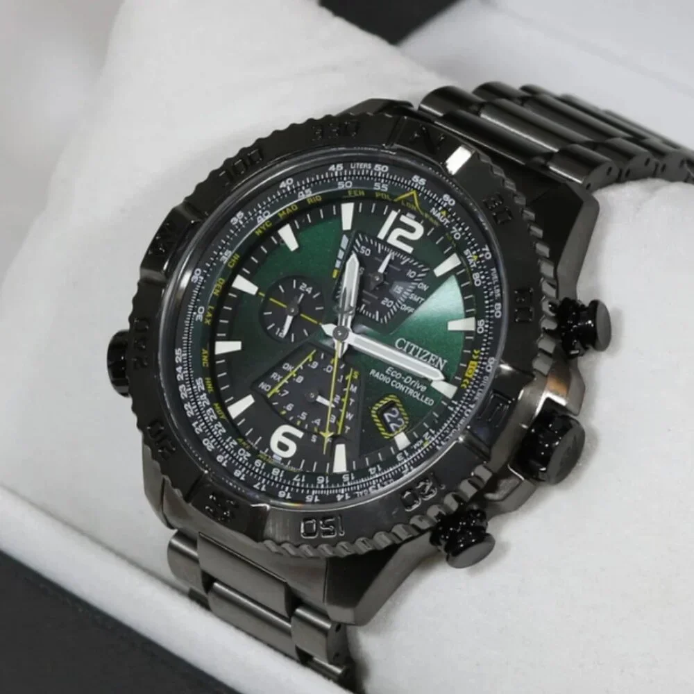 Citizen Men's Navihawk 48mm Chronograph Date Eco-Drive Gray Watch